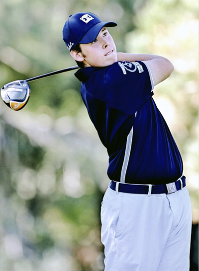Qwenton Caldwell golfing