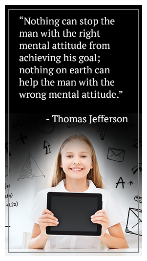 Nothing can stop the man with the right mental attitude from achieving his goal; nothing on earth can help the man with the wrong mental attitude. - Thomas Jefferson