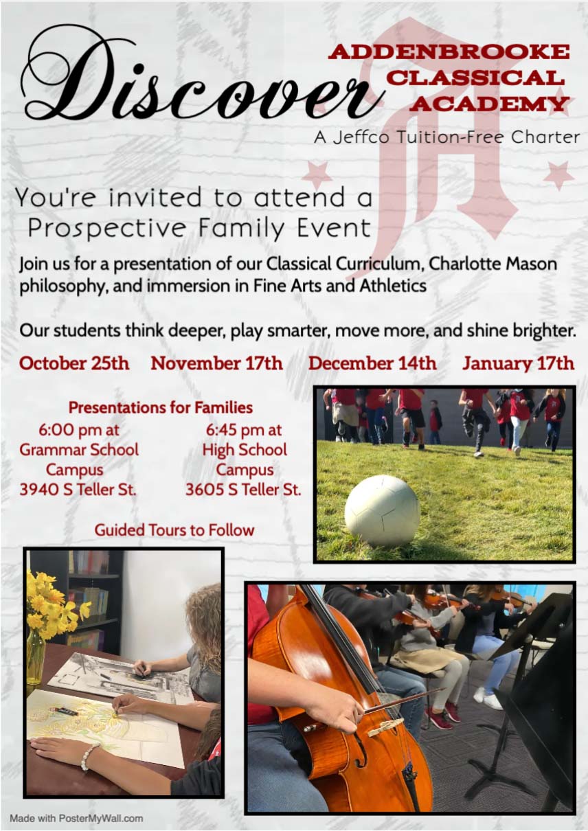 Prospective Family Event flyer